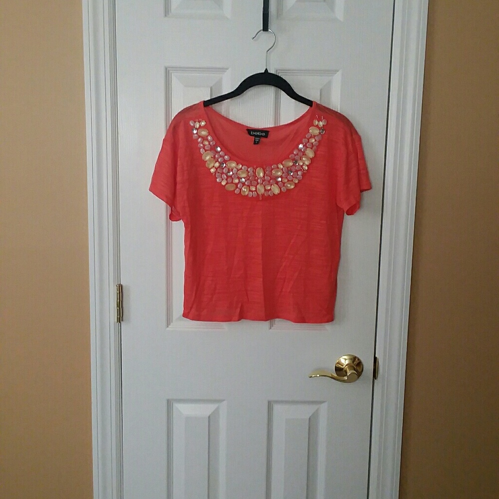 Bebe beaded crop top